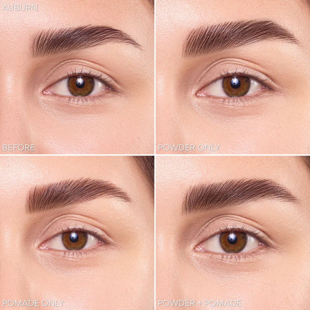 #DUET-POD3 Beauty Creations Duet Brow Powder + Pomade (Auburn - Warm Medium) 3PCS SET
