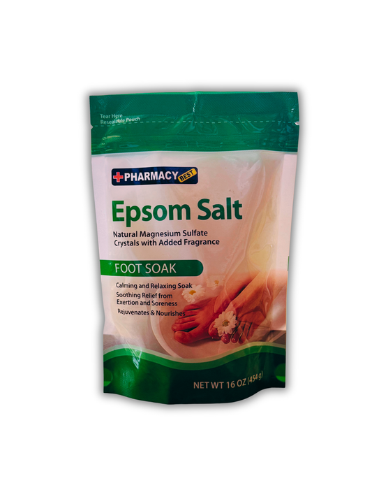 Pharmacy Best Epsom Salt Natural Magnesium Sulfate (FOOT SOAK) 16OZ