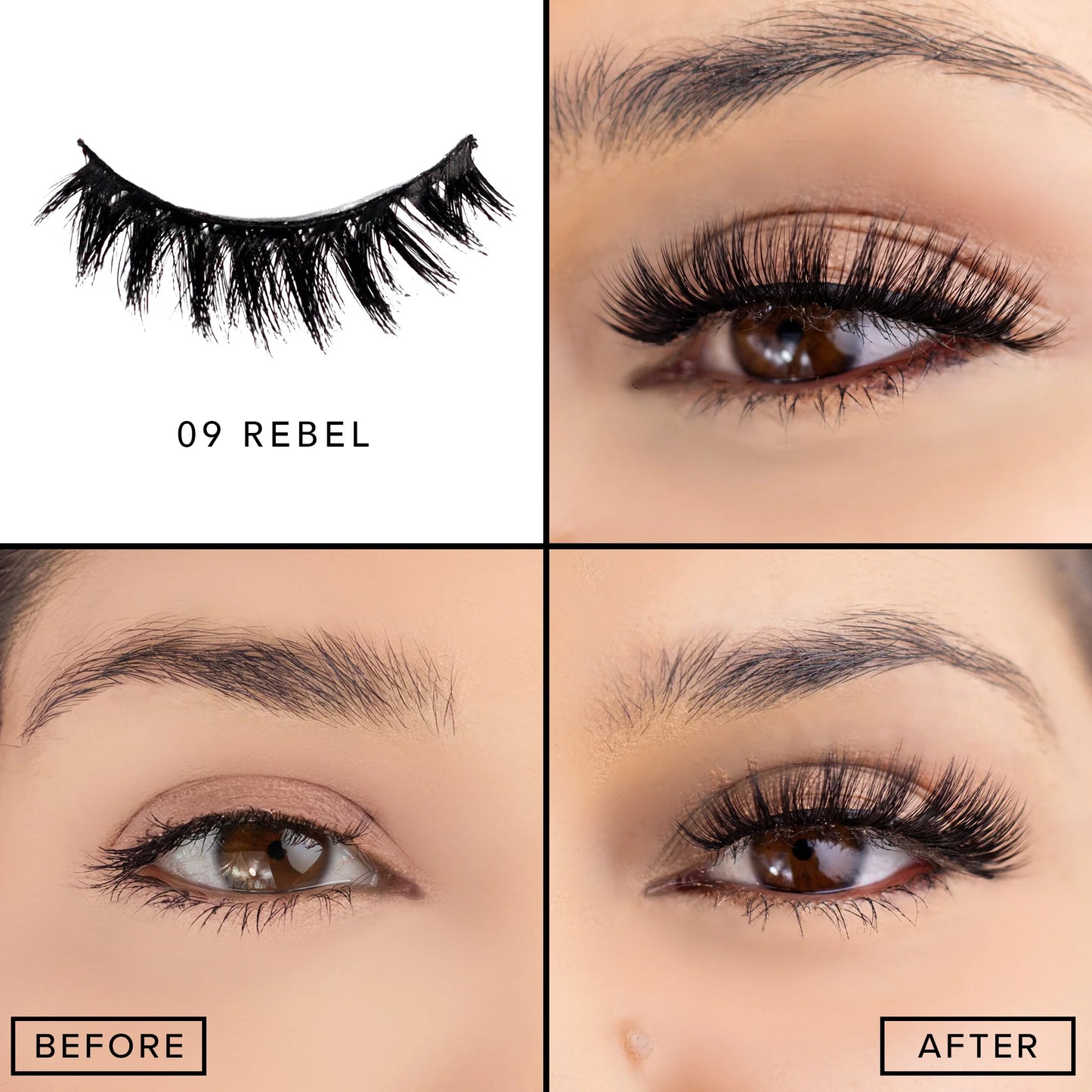 #280 Italia Deluxe Lash Out 3D Mink Lashes 12pc Set - 09 Rebel