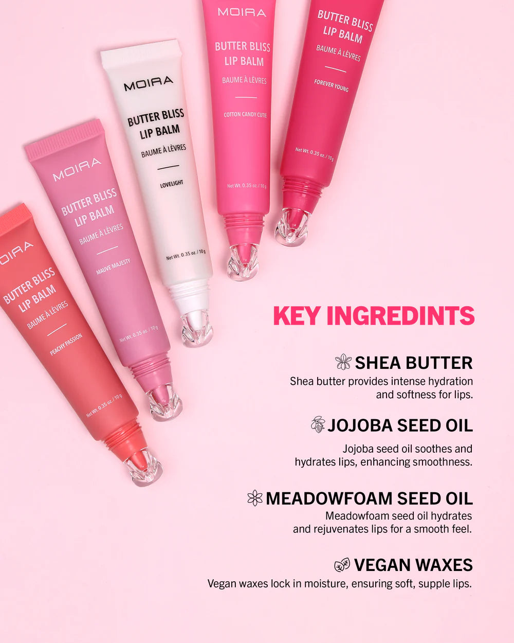 Moira Butter Bliss Lip Balm (BBLB011, Cotton Candy Cutie) 3PC  SET