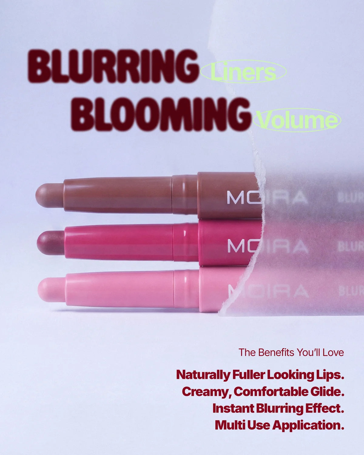 BCL005 Moira Blur Lip Contour Liner (005,Cherry Blossom ) 3PCS SET