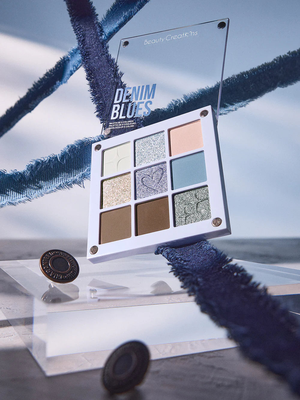 9SP-DB Beauty Creations Magnetic Palettes (Denim Blues) 1PC
