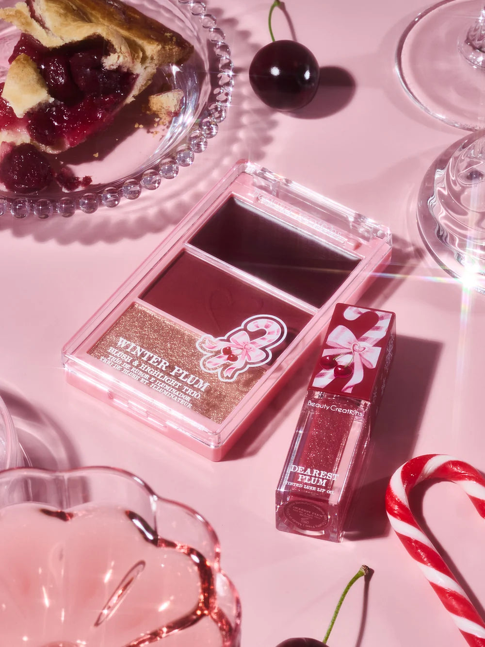 Beauty Creations Xmas 2026 Dashin’ Darling Blush, Highlight Trio & Tinted Luxe Lip Oil Set (1PCS)