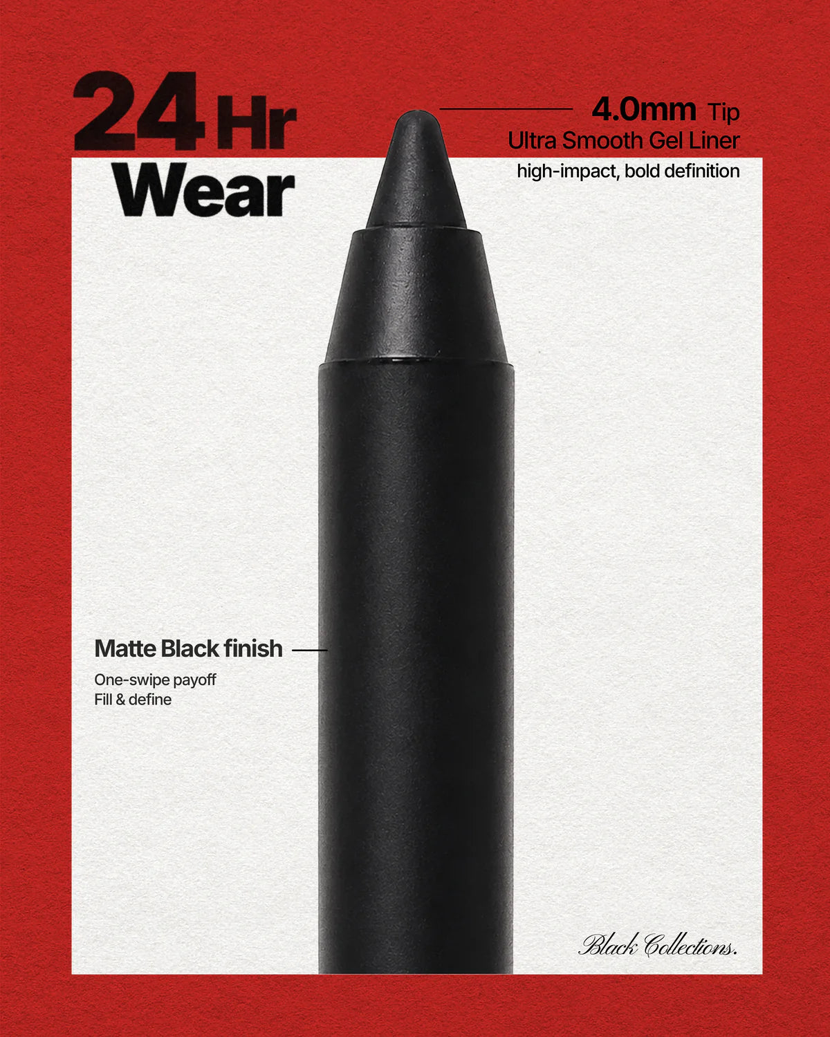 24BG001 Moira 24HR Bold Gel Liner (001, Black) (3PCS SET)