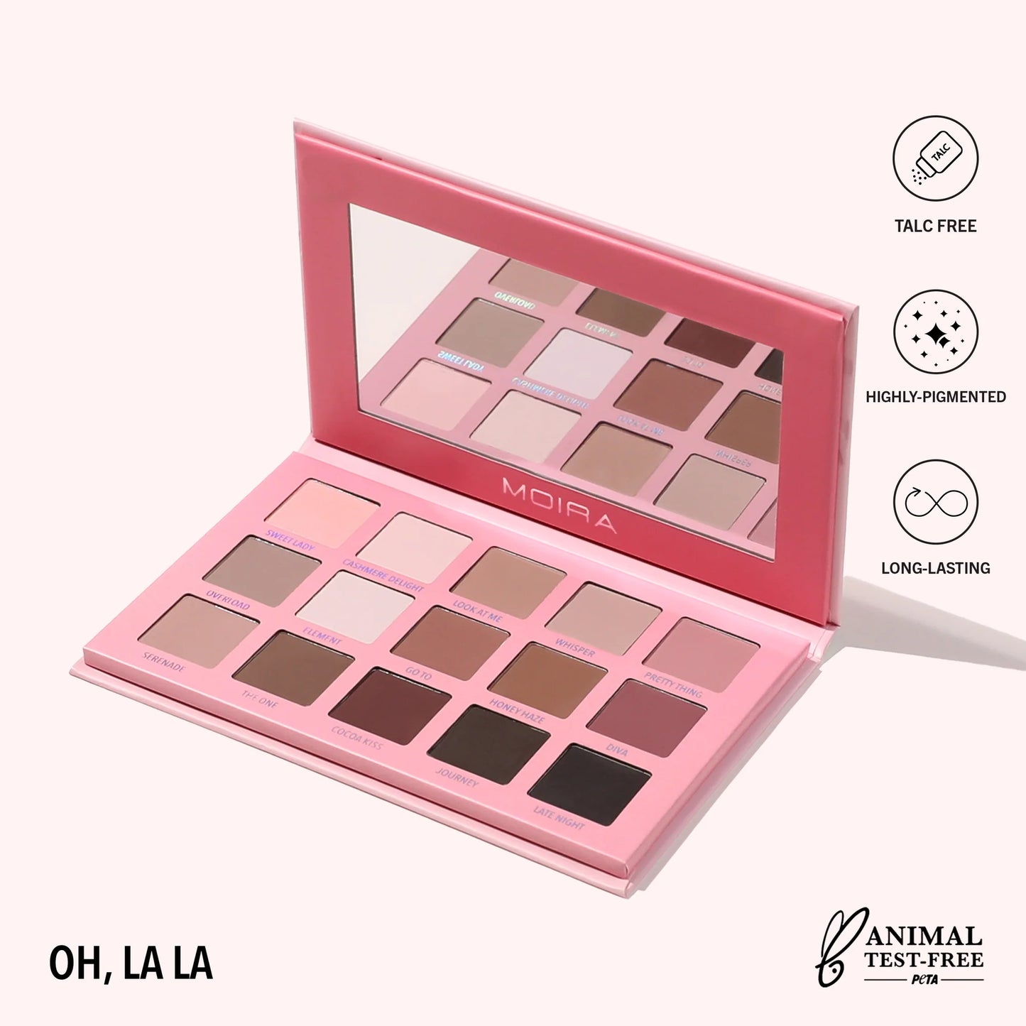 BPP004N Moira Oh, La La 15 Color Eyeshadow Palette