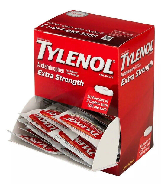 Tylenol Extra Strength 50 Pouches Display