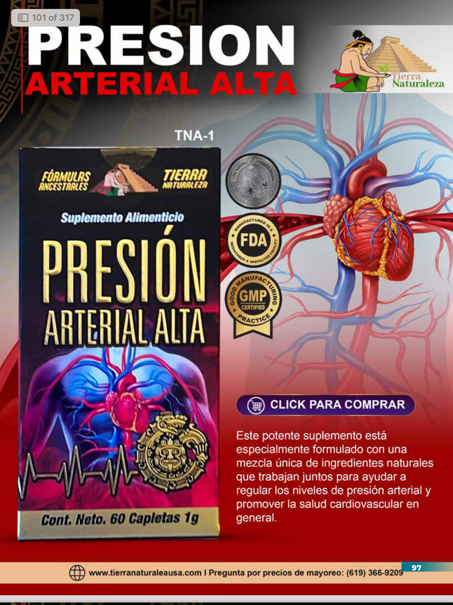 TNA-1 Presión Arterial Alta Cont. 60 Capletas