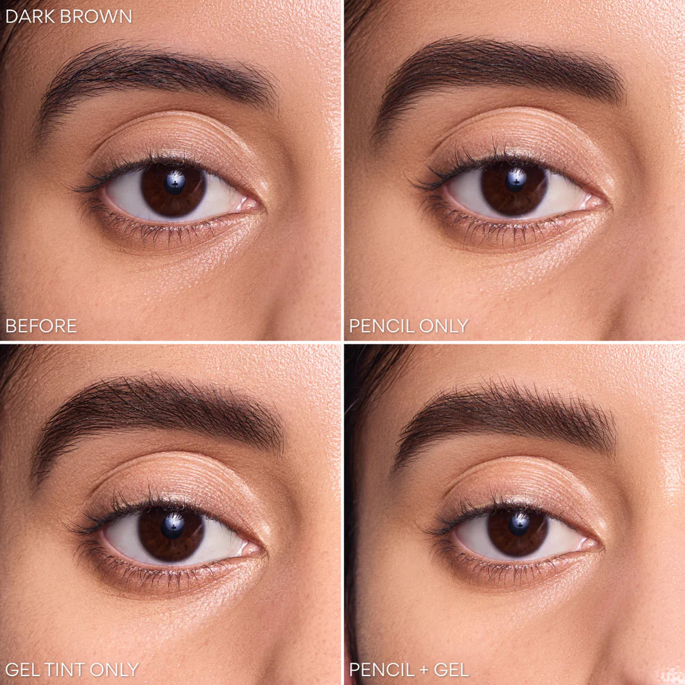 #DUET=BP5 Beauty Creations Duet Gel Tint + Brow Pencil (Dark Brown - Dark with Neutral Undertone) 3PCS SET