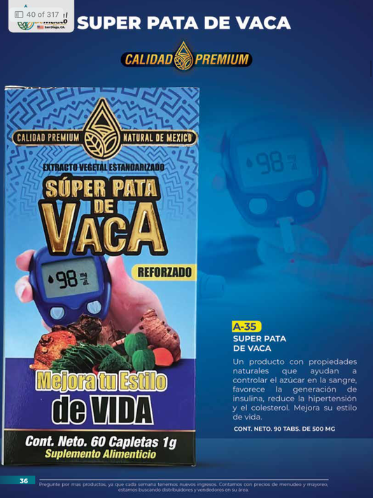 A-35 Súper Pata De Vaca Cont. 60 Capletas