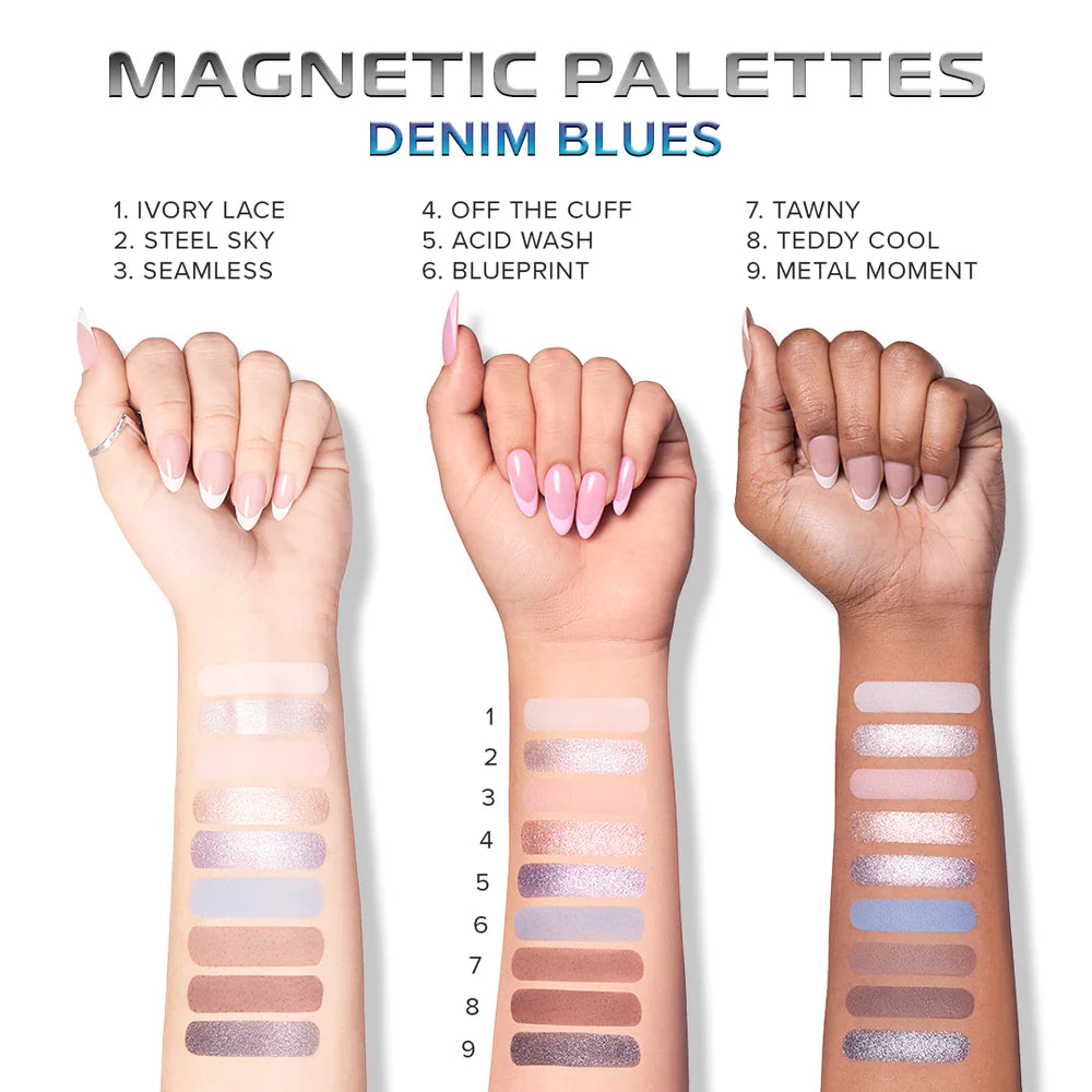 9SP-DB Beauty Creations Magnetic Palettes (Denim Blues) 1PC