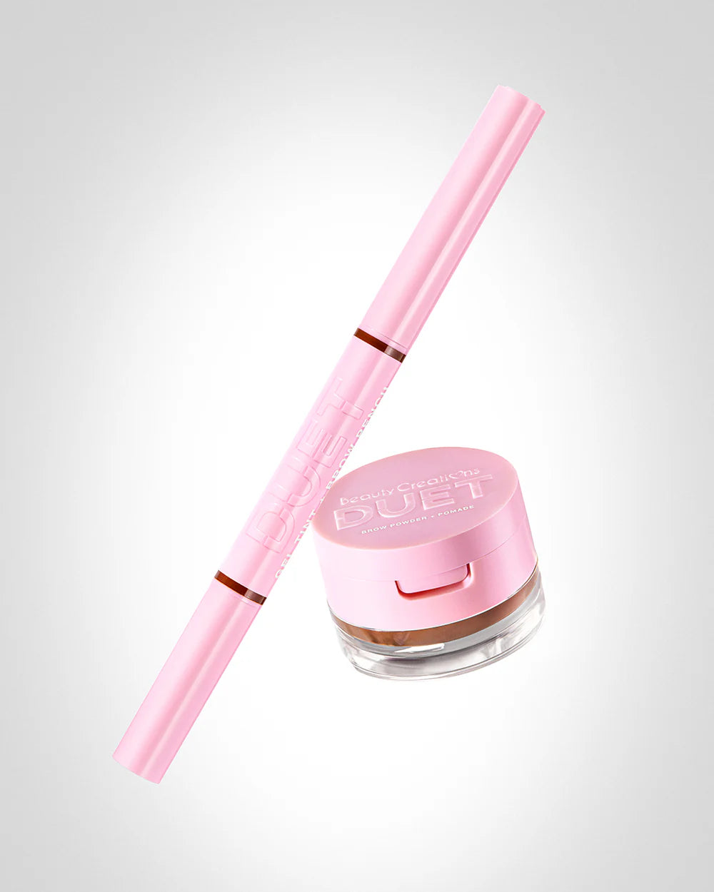 DUET-POD4 Beauty Creations Duet Brow Powder + Pomade ( Medium Brown - Dark Warm Gold) 3PCS SET
