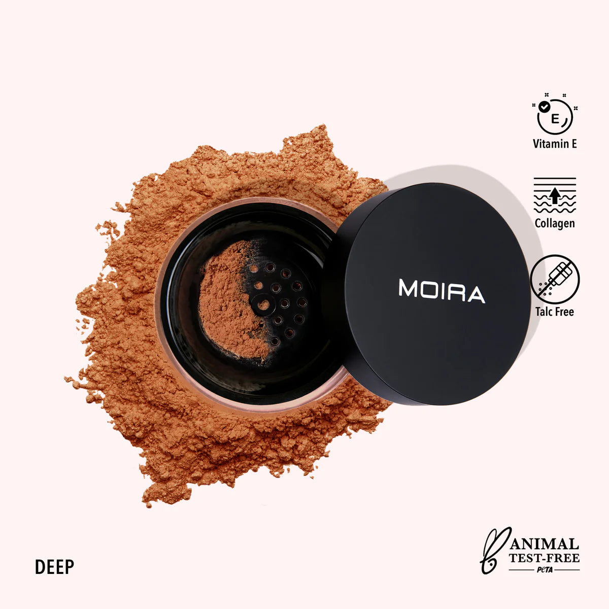 Moira Loose Setting Powder (LSP004, Deep ) 3PCS SET
