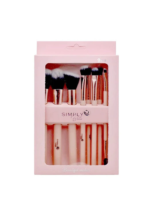 Simply Bella  - Makeup Brush Set  Pink Attitude 9PCS SET