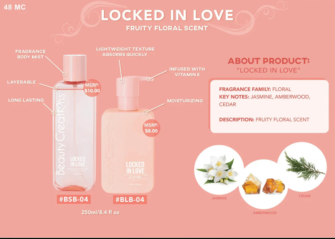 BLB-04 Beauty Creations Body Collection Lotion " Locked In Love"