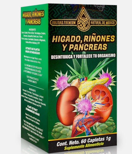Hígado, Riñones y Páncreas Cont. 60 Capletas