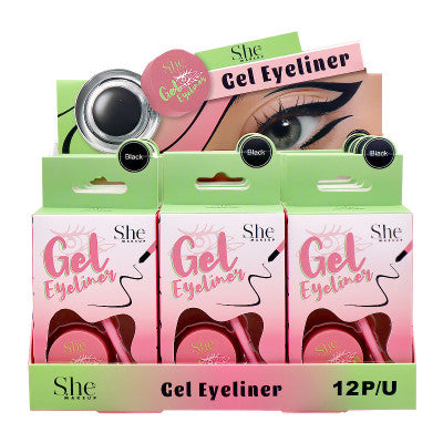 GEL01 She Makeup Gel Eyeliner Black Display