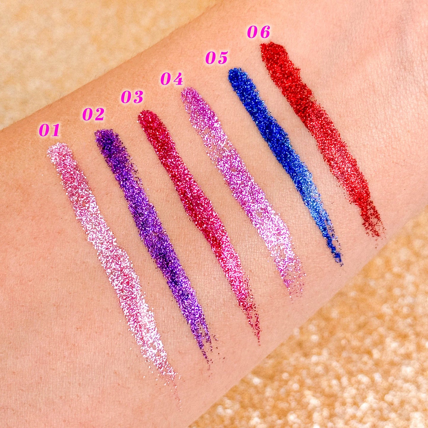 GL262 Italia Deluxe Starstruck Liquid Glitter Eyeliner Display