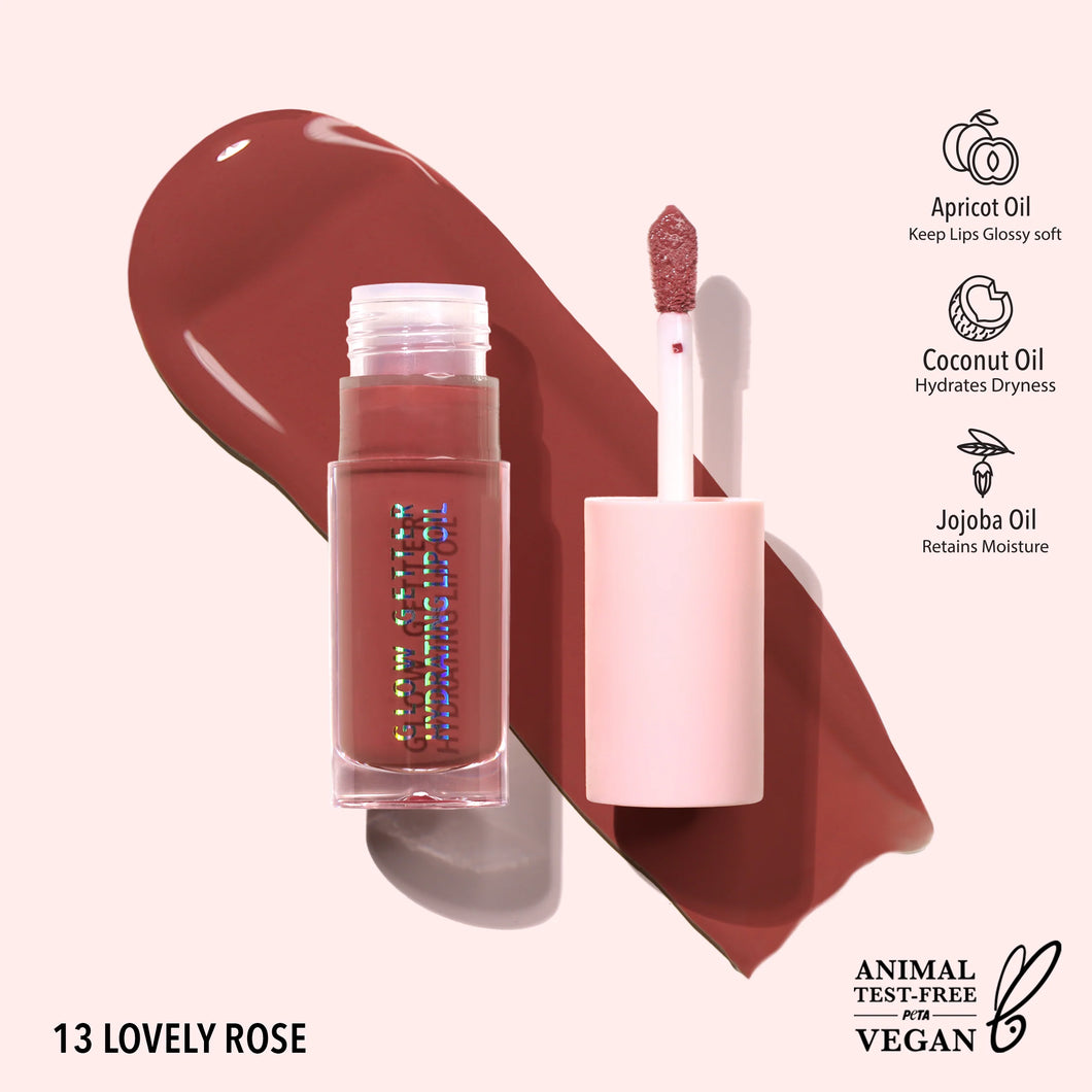 Glow Getter Hydrating Lip Oil (013, Lovely Rose) 3pc Bundle
