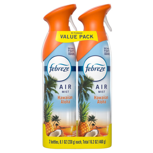 Febreze Air Freshener Spray, Odor-Fighting Room Spray Hawaiian Aloha (2PACK)
