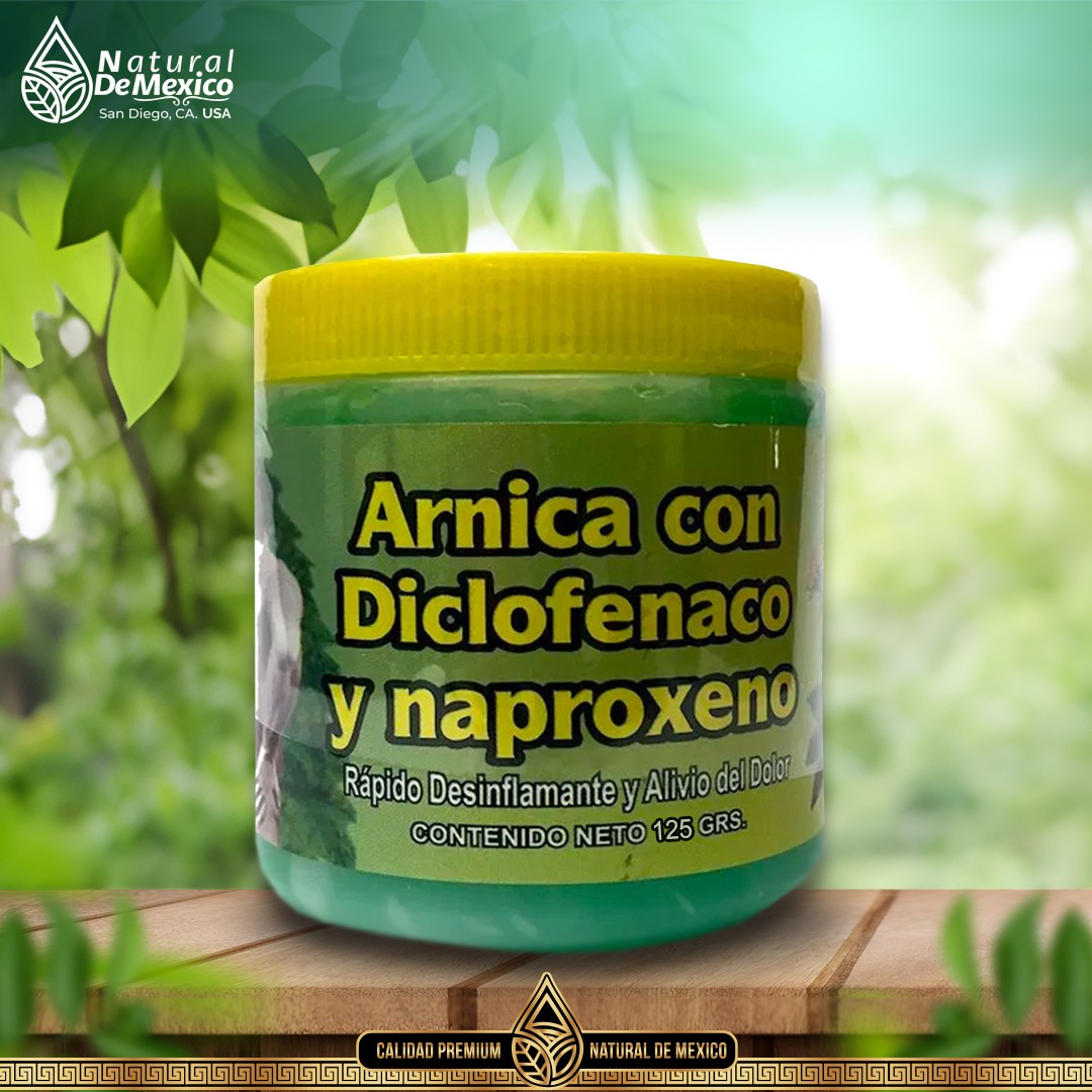 H-1 Arnica con Diclofaneco y Naproxeno 2 en 1 125g