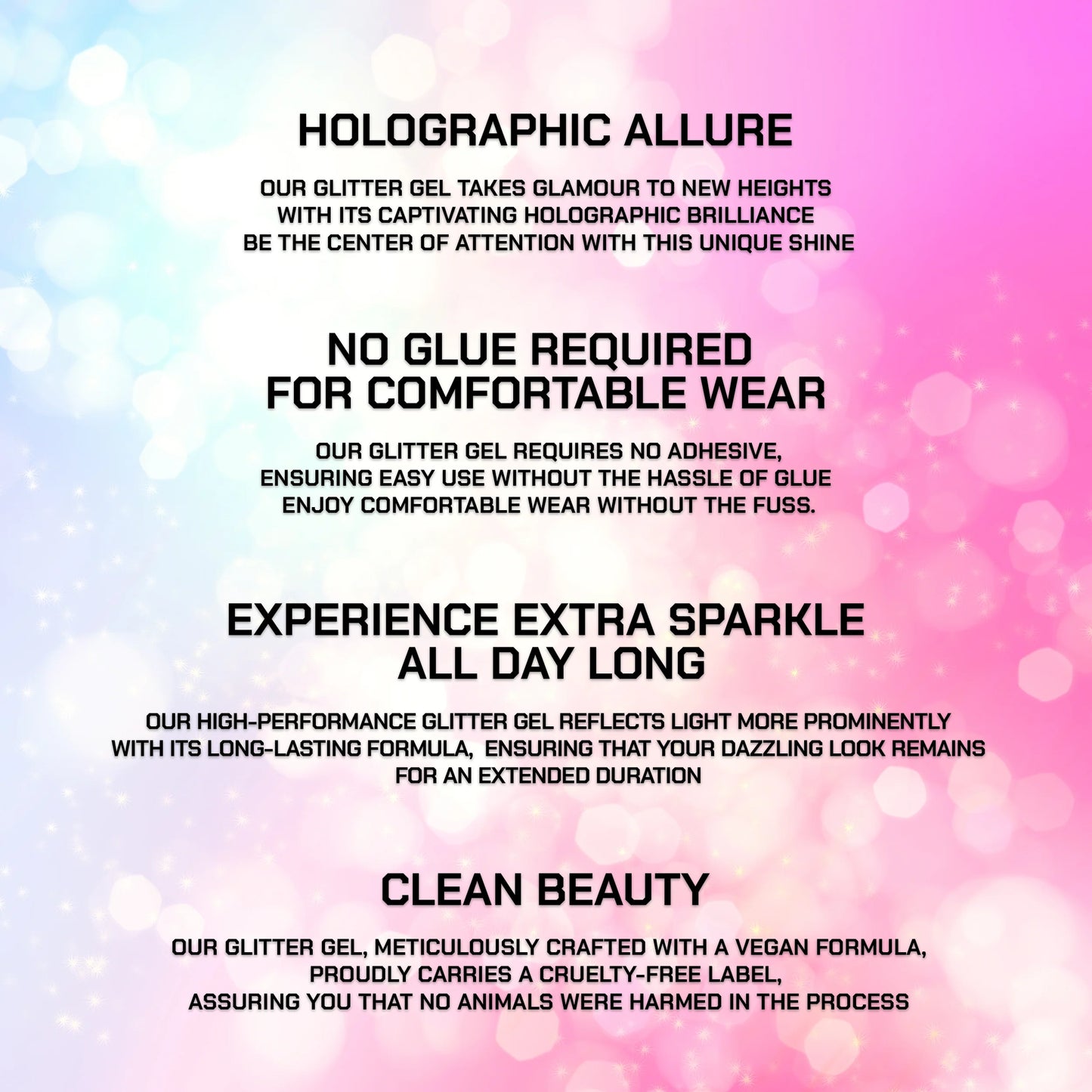 Hologram Glitter Gel (011, Pool Party) 3pc Bundle