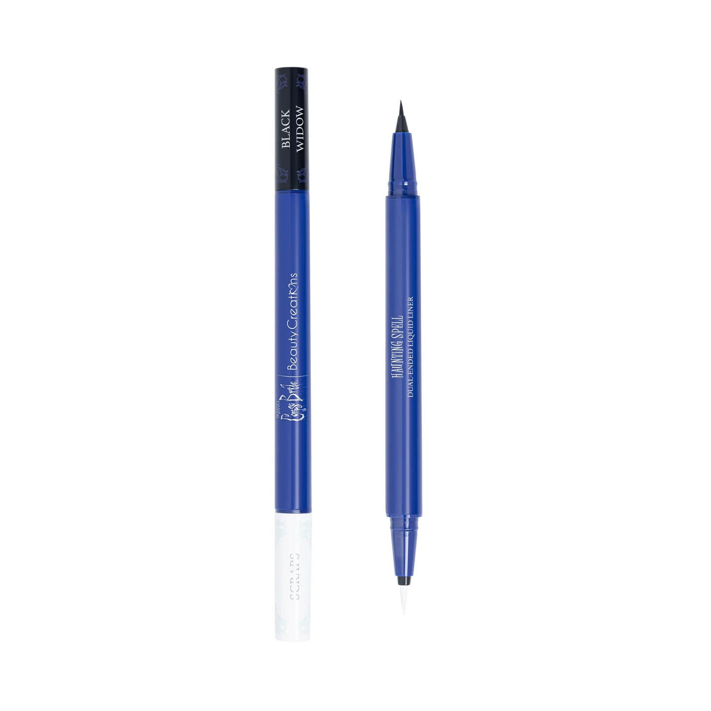 BCCB-DELBW  Beauty Creations x Tim Burton's Corpse Bride Dual Ended Liquid Liner ( Haunting Spell: Scraps/Black Widow) 1PCS