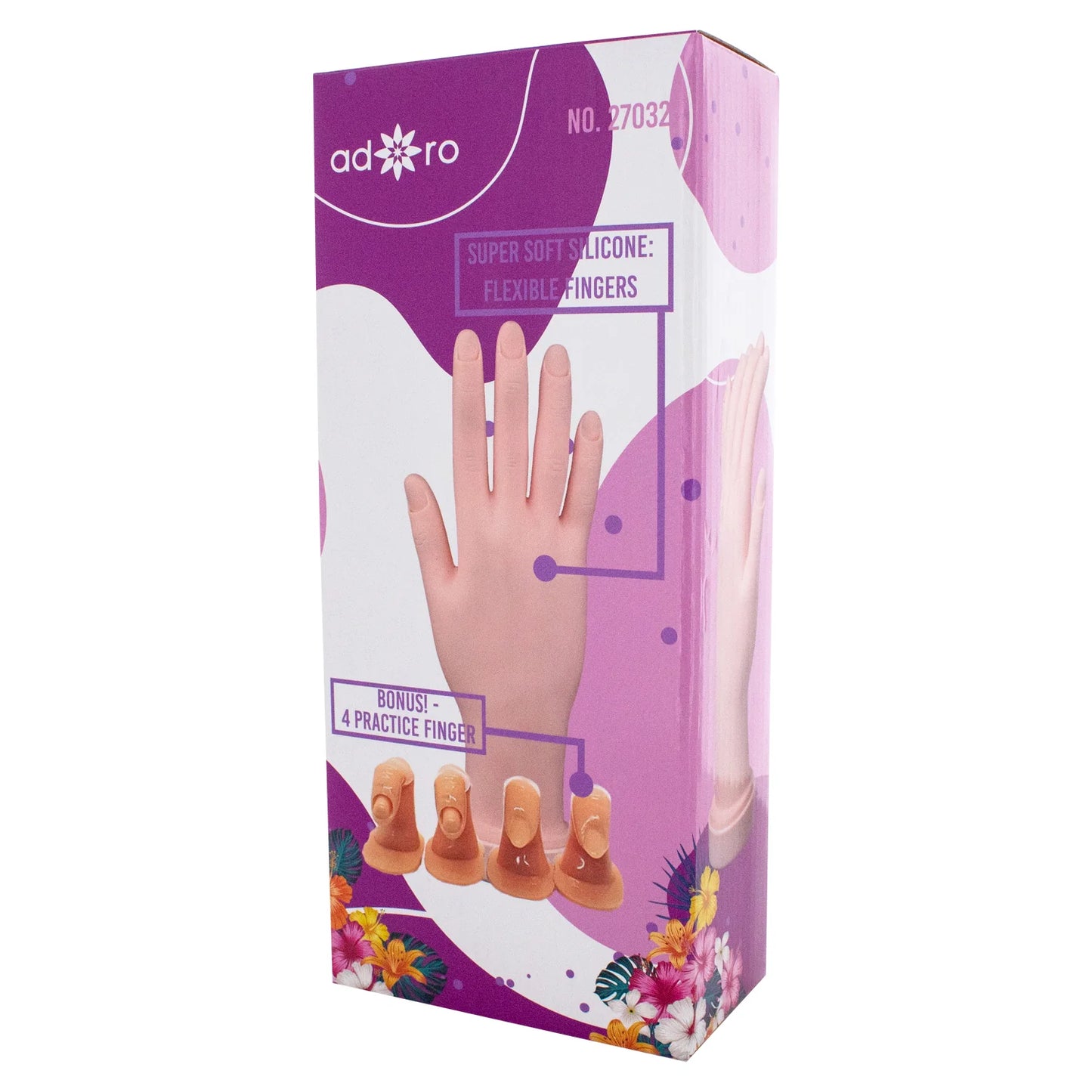 Adoro Professional Premium Soft practice Hand With 4pc Practice Fingers