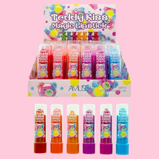 LIP05010N- AMUSE Teddy Kiss Magic Lipstick Display