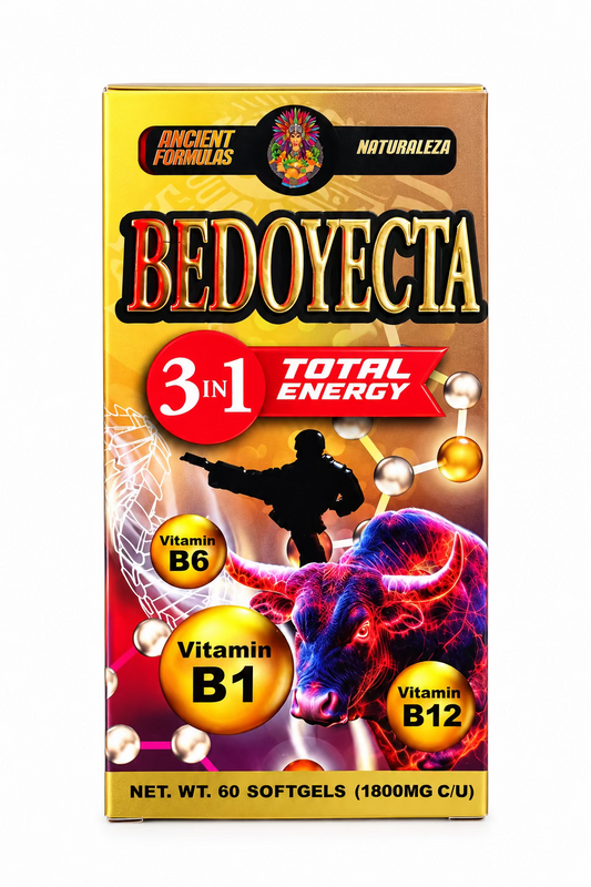 Natural De Mexico Premium Bedoyecta 3 EN 1 Total Energy B6+B1+B12 60 Capletas