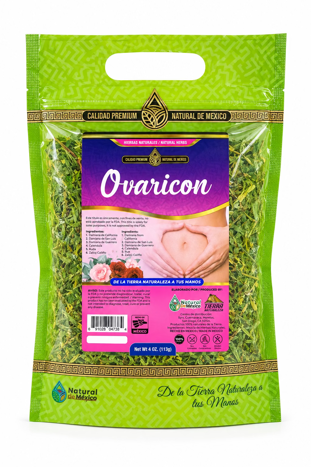 Natural De Mexico Hierba Natural Ovaricon 4oz