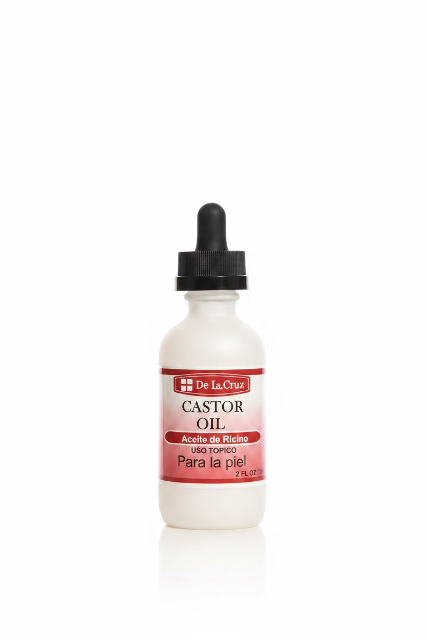 De La Cruz Castor Oil Aceite De Ricino Uso Topica Para La Piel 59ML