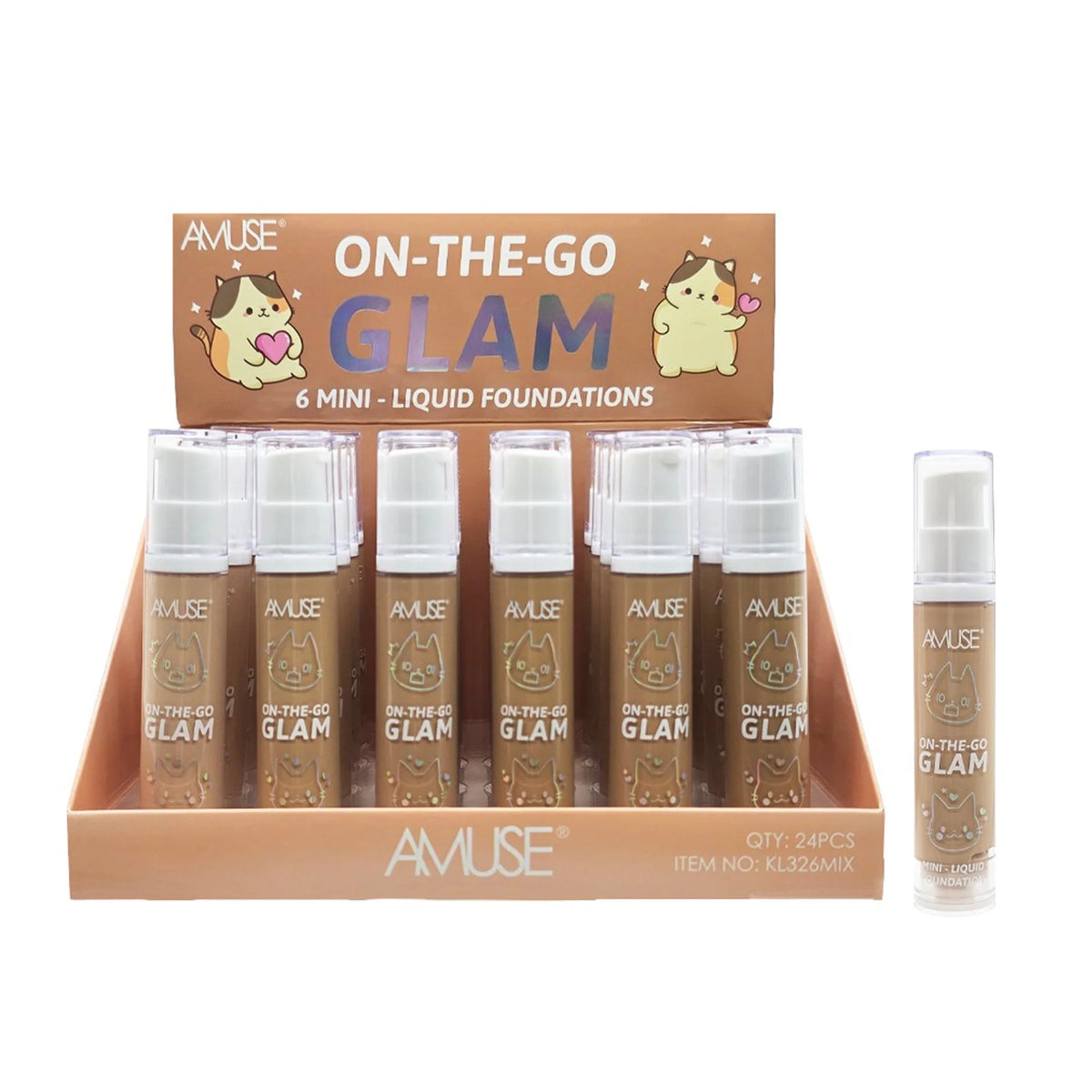 Foundation Display KL326MIX Amuse - On The Go Glam Mini Liquid Foundation Display – J ...