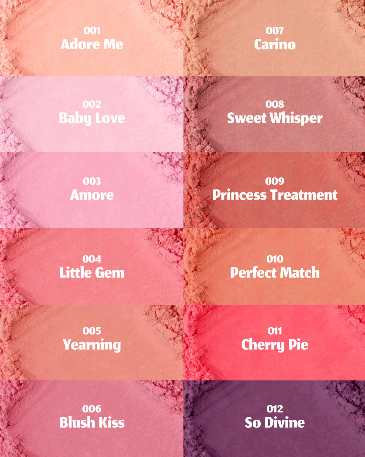 LBLB012 Moira Love Blur Blush (012, So Divine) 3PC SET