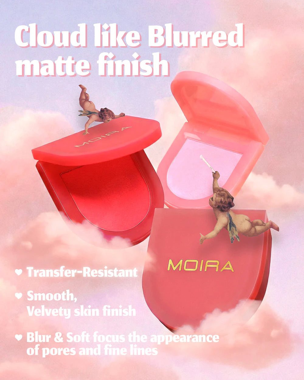 LBLB010 - Moira Love Blur Blush (010, Perfect match) 3PC SET