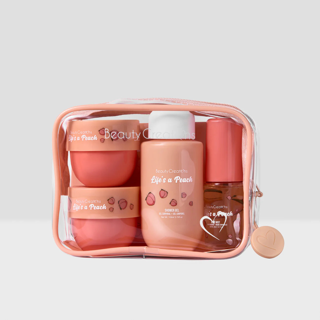 Beauty Creations Sweet Dose Travel Bag "Life Is A Peach"