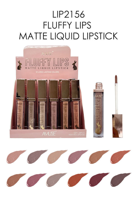 LIP2156 Fluffy Lips Matte Liquid Lipstick Display