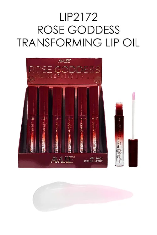 2172 Amuse Rose Goddess Transforming Lip Oil Display