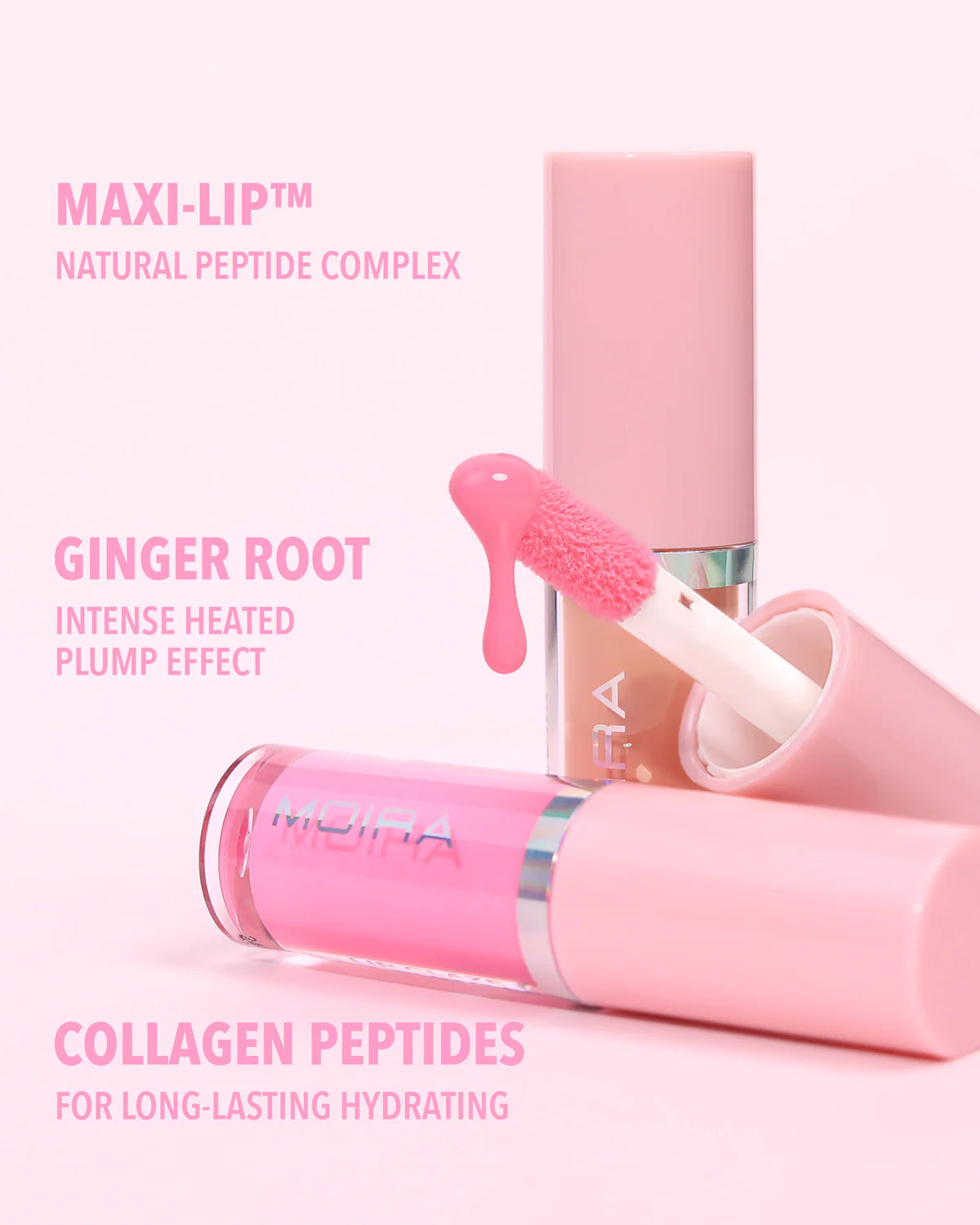 Moira Lip Glaze Lip Oil Plumper (LOP011, Outstanding) 3pc Bundle