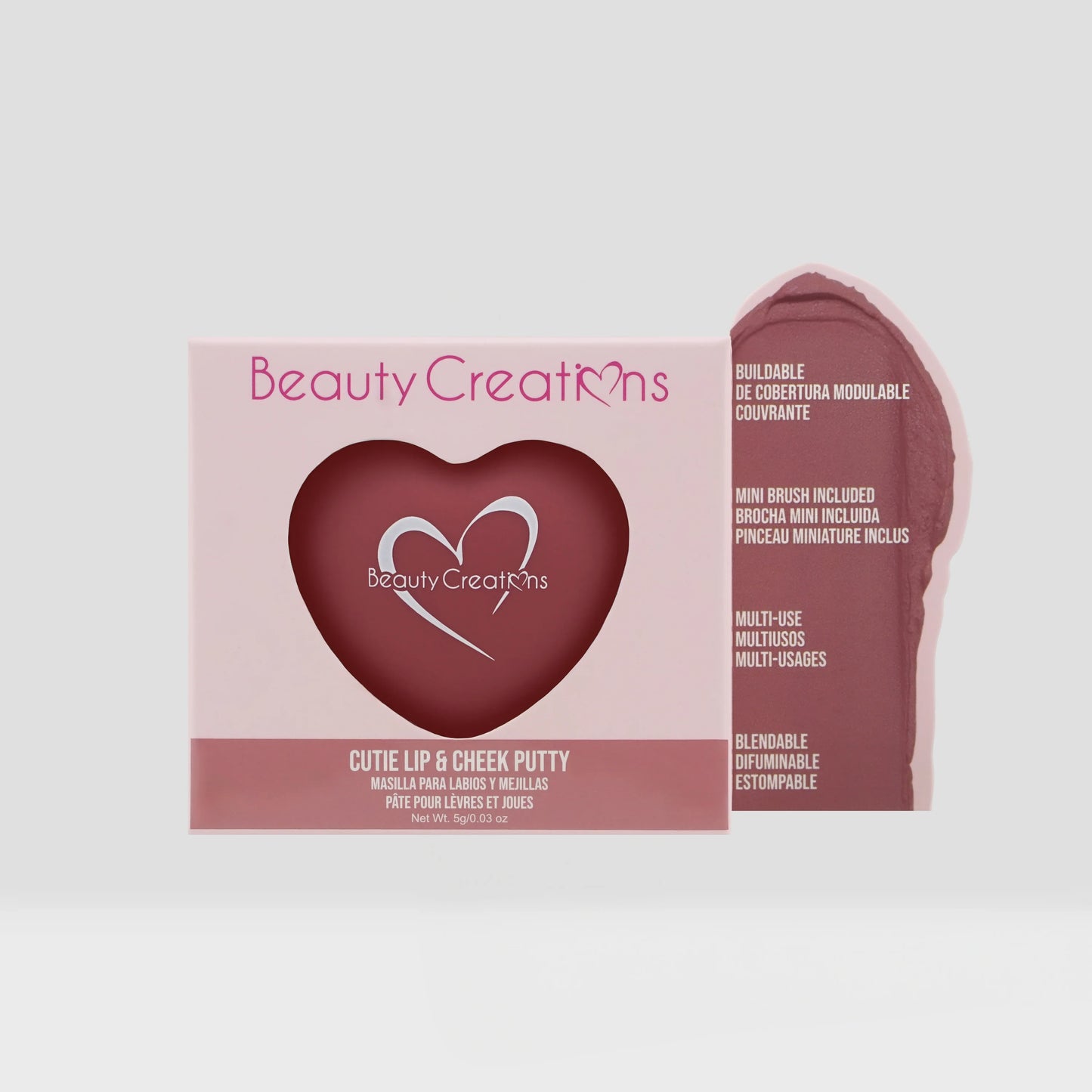 Beauty Creations Cutie Lip & Cheek Putty w/ Brush  - Deep Berry (3PCS SET)