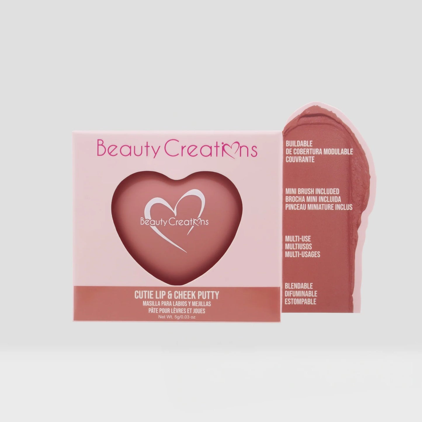 Beauty Creations  Cutie Lip & Cheek Putty w/ Brush - Dusty Pink (3PCS SET)