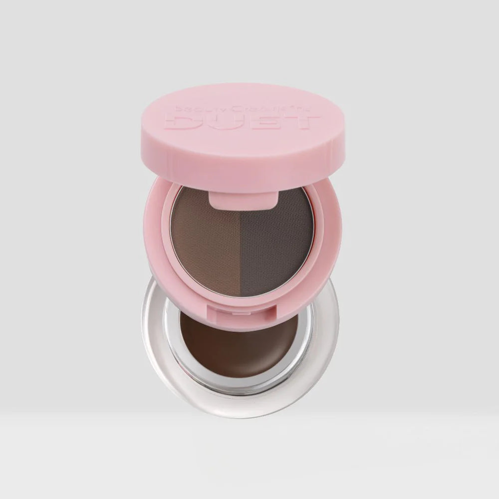DUET-POD4 Beauty Creations Duet Brow Powder + Pomade ( Medium Brown - Dark Warm Gold) 3PCS SET