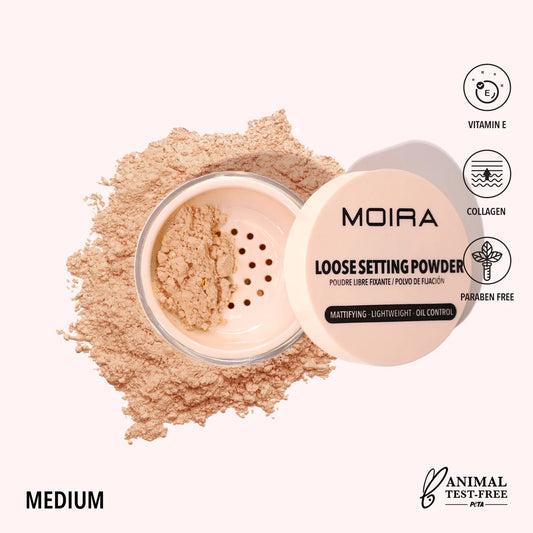 Moira Loose Setting Powder (LSP003, Medium) 3PCS SET
