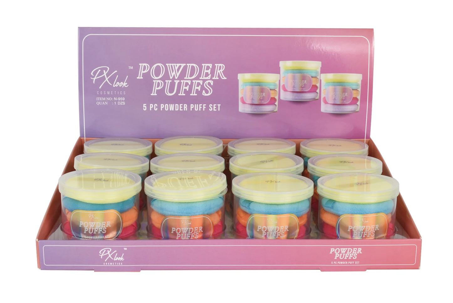 N959 Prolux Powder Puffs Display