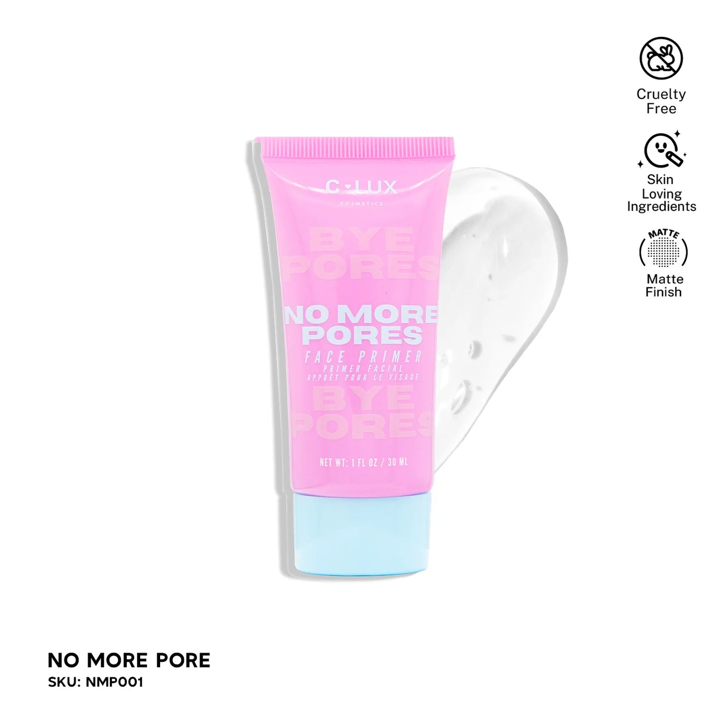NMP001 Clux -  No More Pores Face Primer 3PCS SET