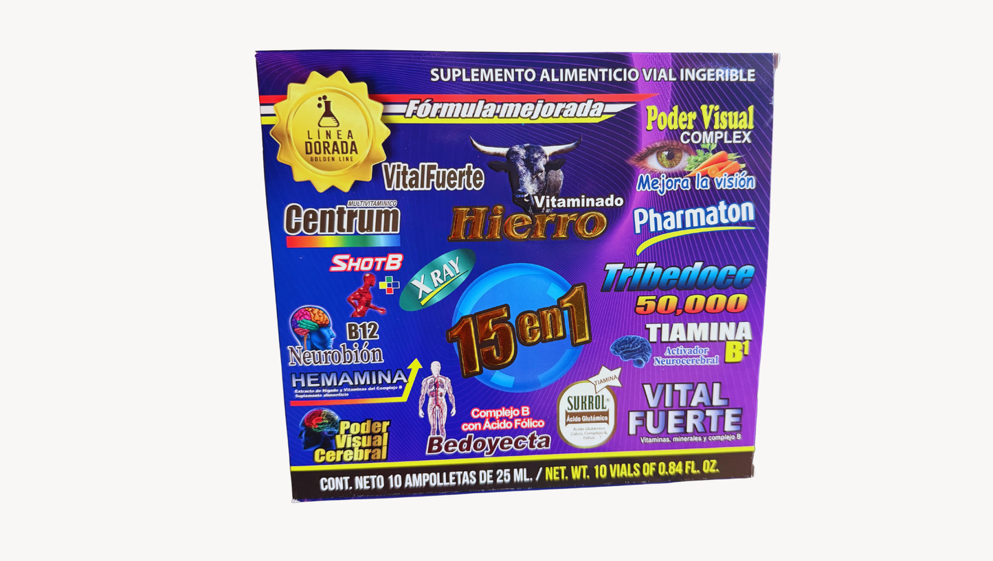 Suplemento Alimenticio "15 En 1 VItaminas" 25ML