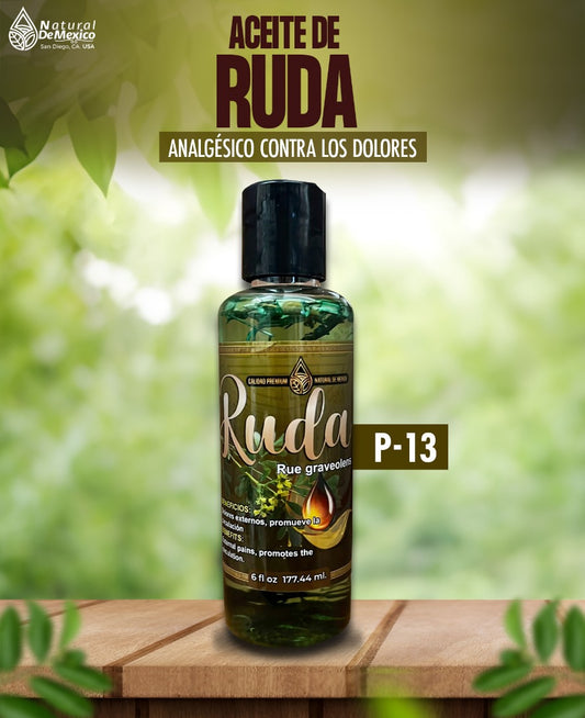 P-13 Aceite de Ruda Analglésico Contra los Dolores 6oz/90ml