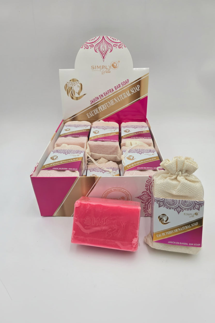 SIM067 Simply Bella Jabon De Barra Eua De Perfume Natural Soap (HOT PINK)