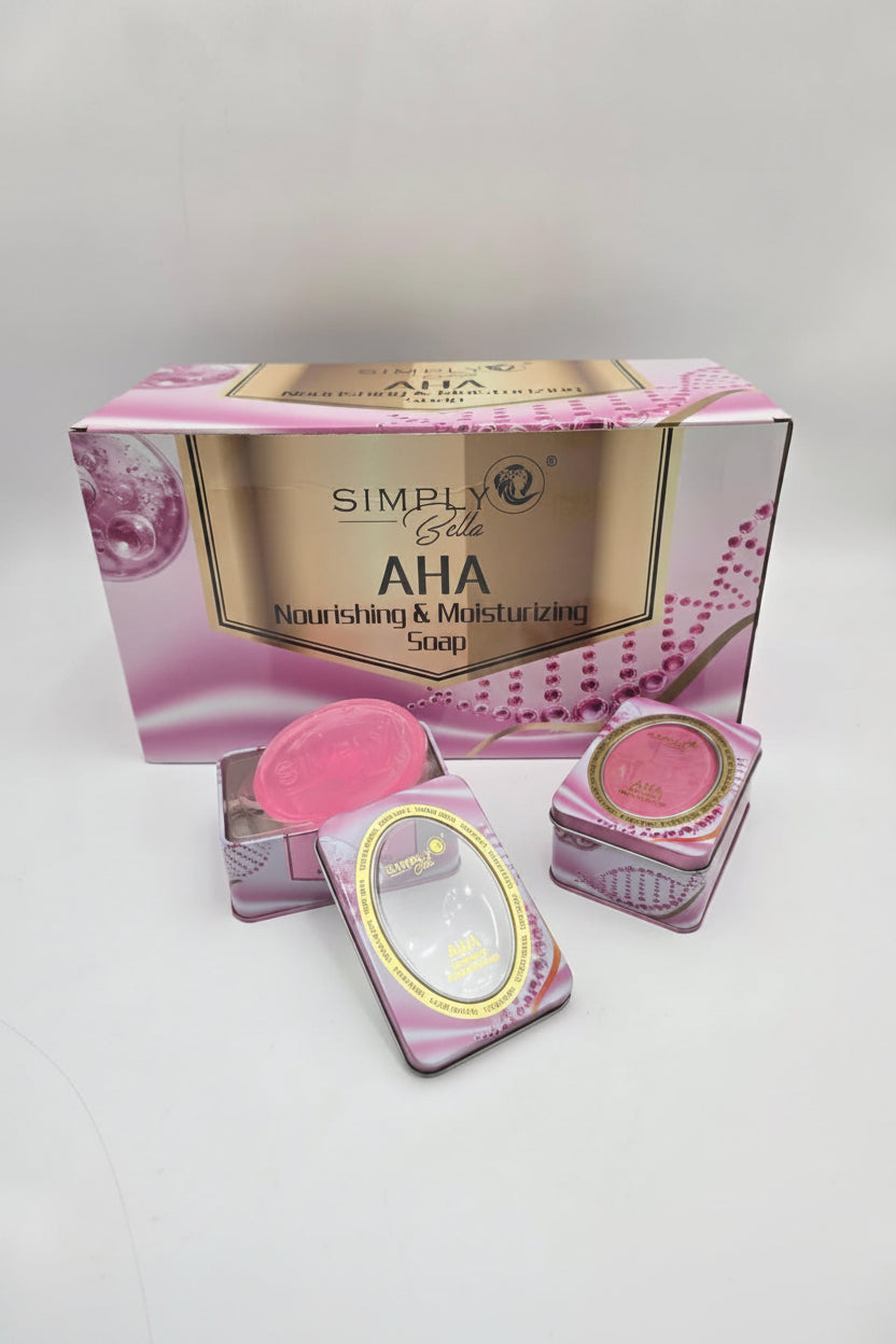 SIM069 Simply Bella Bar Soap " AHA" Nourishing & Moisturizing With Gift Box