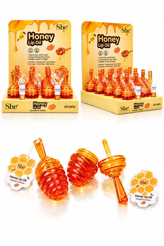 L01088 S.HE Makeup Honey Lip oil Display (24PCS)