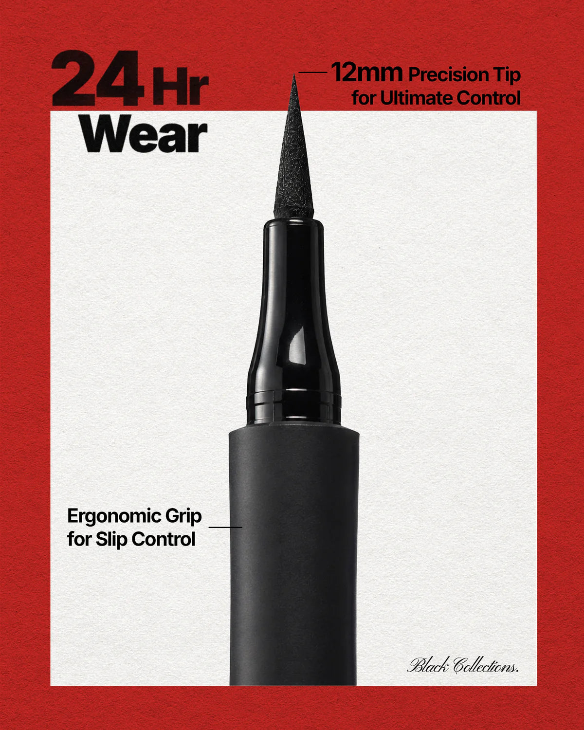 24PL001 Moira 24HR Pro Tip Ink Liner (001, Black) (3PCS SET)